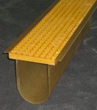 Custom Fiberglass Radius Bottom Trench for aggressive chemical environments